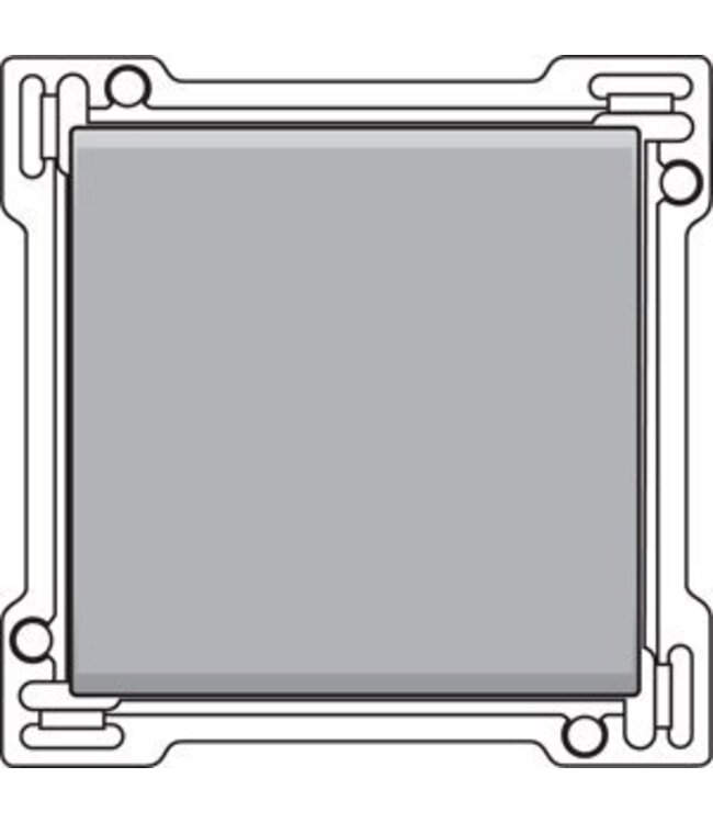 Niko afwerkingsset enkele toets, kleur Sterling 121-61105