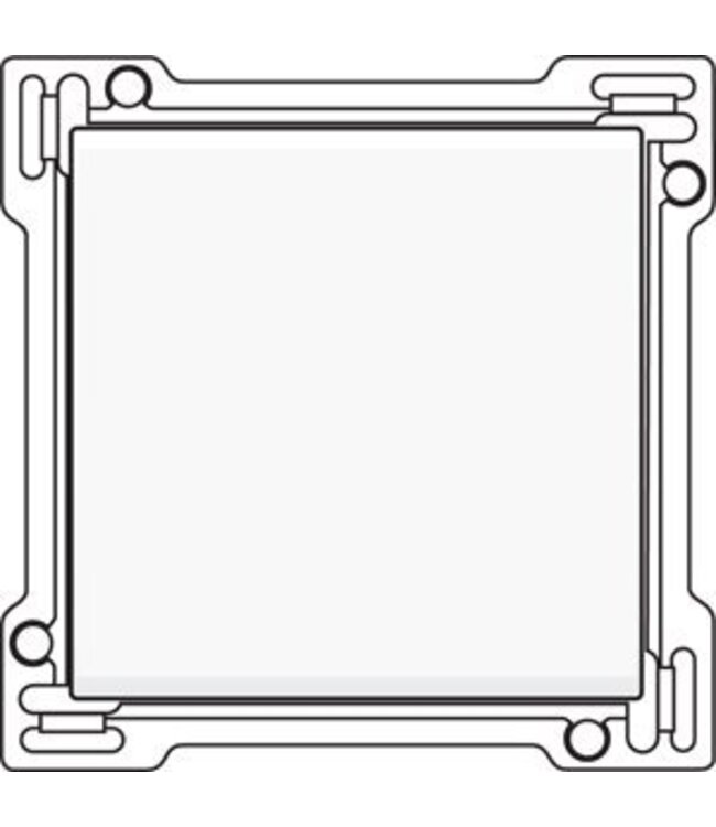 Niko afwerkingsset enkele toets, kleur white steel 154-61105