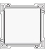 Niko afwerkingsset enkele toets, kleur white steel 154-61105