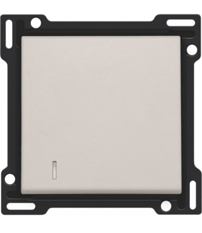 Niko afwerkingsset met lens enkele toets, kleur grijs