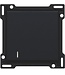 Niko afwerkingsset enkele toets met lens, kleur black coated