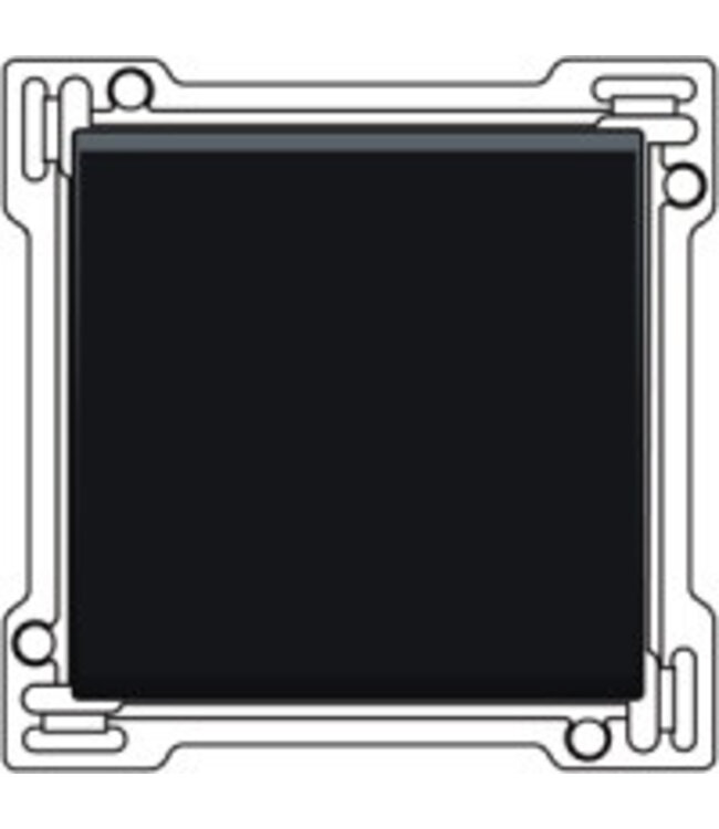 Niko afwerkingsset enkele toets, kleur Piano black 200-61105