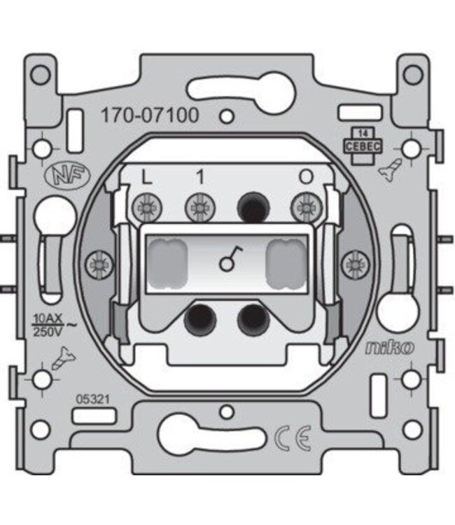 Niko Controle enkelpolige schakelaar ref 170-07100