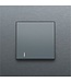 Niko afwerkingsset enkele toets met lens, kleur Alu Look Grey Steel
