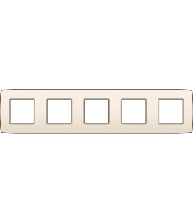 Niko Vijfvoudige horizontale afdekplaat, kleur Original cream (Niko 100-76005)