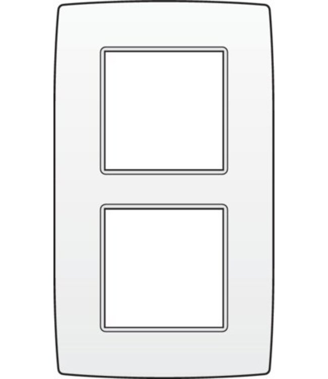 Niko Tweevoudige verticale afdekplaat, kleur Original white (Niko 101-76200)