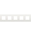 Niko Vijfvoudige horizontale afdekplaat, kleur Intense white (Niko 120-76005)