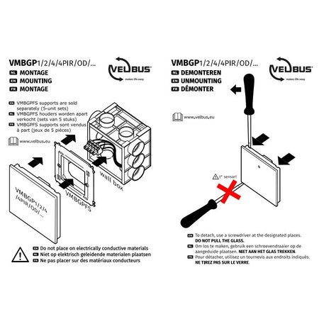 Velbus Velbus  zwarte glazen bedieningsmodule met oledscherm.