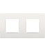Niko Niko Tweevoudige horizontale afdekplaat, kleur Intense white