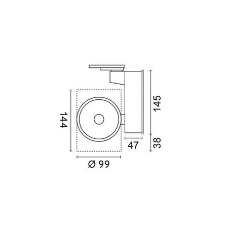 Led Spot 39W voor eutrac 3F, wit