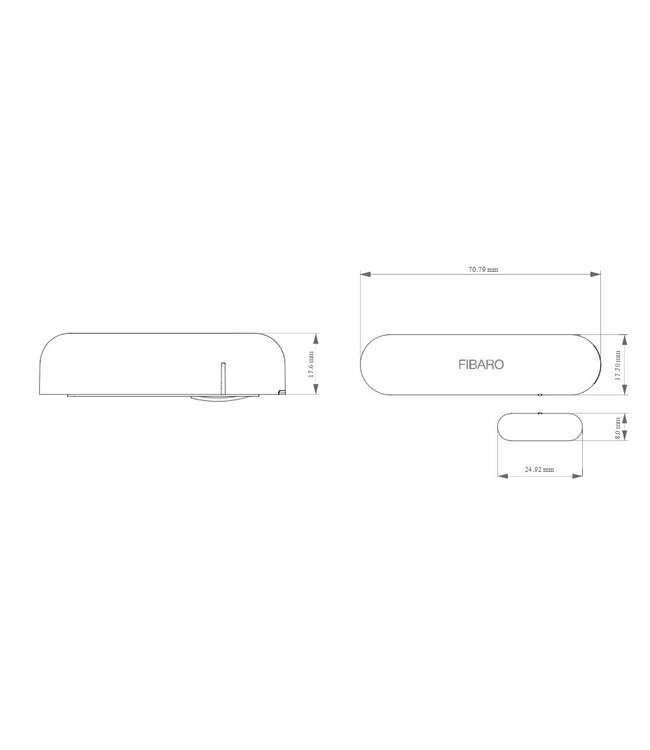 Fibaro Fibaro Deur en raam sensor V2 , kleur licht bruin