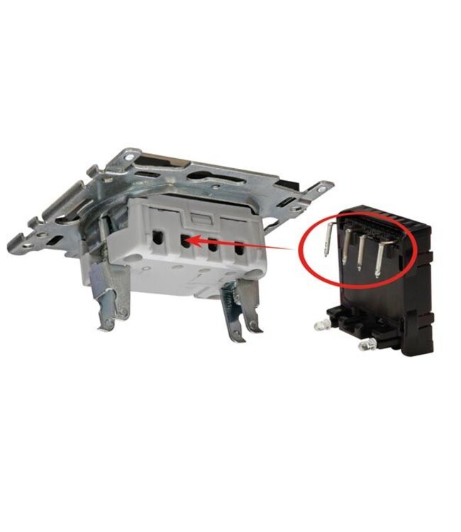 Velbus Velbus Interface met amberkleurige feedbackleds voor enkel- of tweevoudige niko-drukknoppen