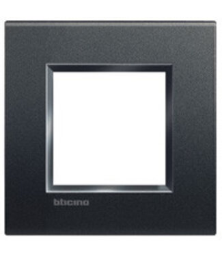 Bticino Living light afdekplaat 2 modules, antraciet