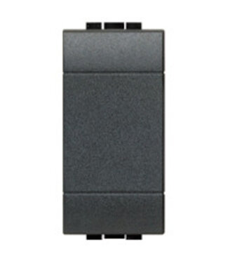 Bticino Living light blindplaat 1 of 2 modules, antraciet