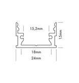 Unibright LED strip Alu profiel M-Line, low