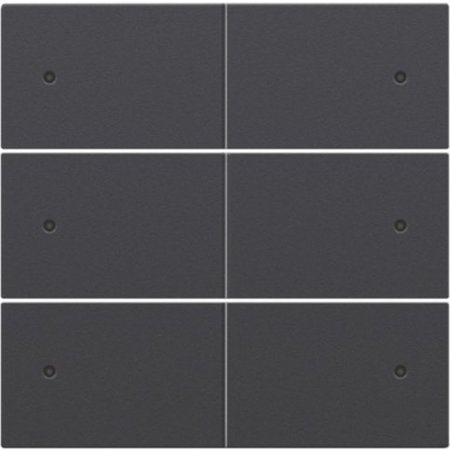 Niko Afwerkingsset voor drukknop 24V + LED met 6 contacten, kleur antraciet / 122-60150