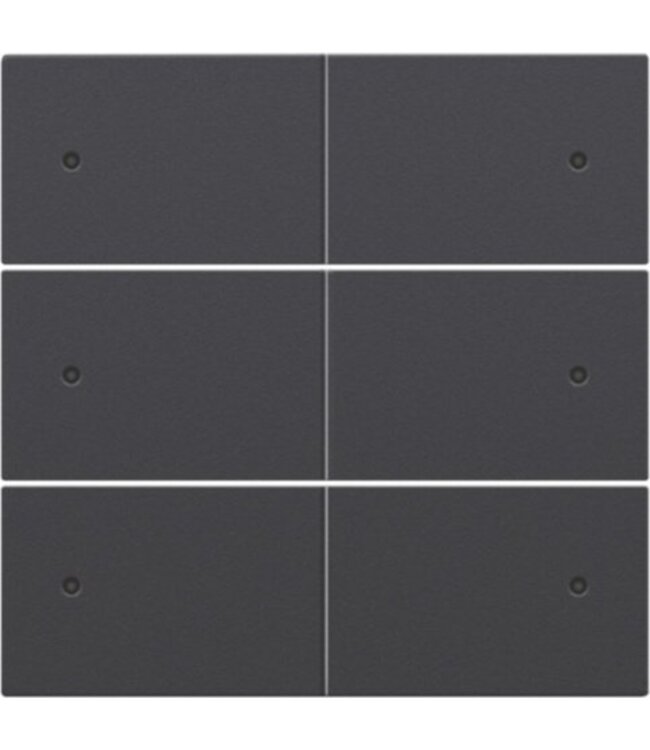 Niko Afwerkingsset voor drukknop 24V + LED met 6 contacten, kleur antraciet / 122-60150