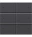 Niko Afwerkingsset, Anthracite, 6-voudige drukknop 24V met LED