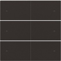 Afwerkingsset, Bruin, 6-voudige drukknop 24V met LED