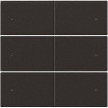 Afwerkingsset, Bruin, 6-voudige drukknop 24V met LED