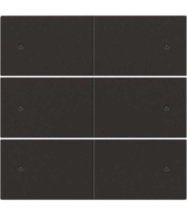 Niko Afwerkingsset voor drukknop 24V + LED met 6 contacten, kleur Dark Brown / 124-60150