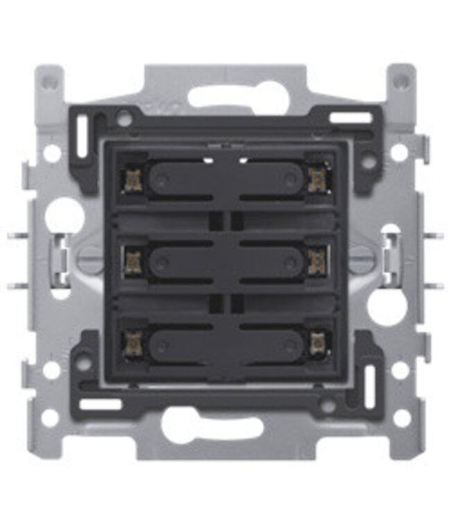 Niko Sokkel 6-voudige drukknop 24V N.O. met blauwe LED - 170-60160