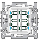 Niko Sokkel 6-voudige drukknop 24V N.O. met blauwe LED - 170-60160