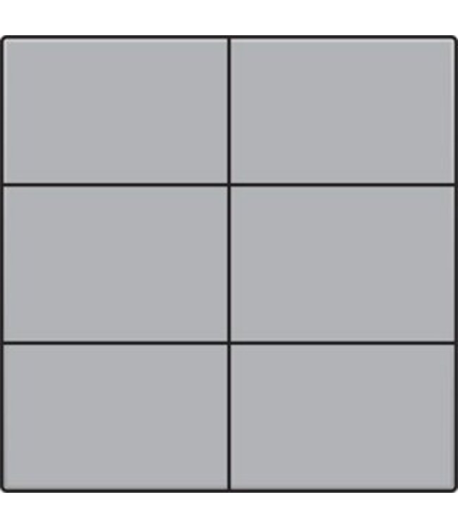 Niko Afwerkingsset voor drukknop 24V met 6 contacten, kleur sterling / 121-60050