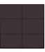 Niko Afwerkingsset voor drukknop 24V met 6 contacten, kleur Dark Brown / 124-60050