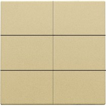 Afwerkingsset, Alu look Gold, voor drukknop 24V met 6 contacten