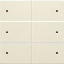 Afwerkingsset, Cream, 6-voudige drukknop 24V met LED