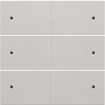 Afwerkingsset, grijs, 6-voudigedrukknop 24V met LED