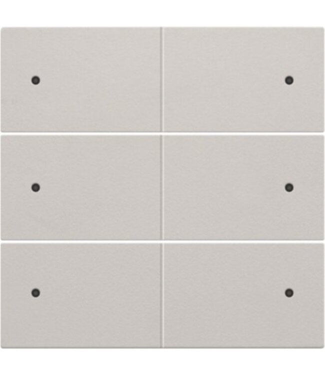 Niko Afwerkingsset voor drukknop 24V + LED met 6 contacten, kleur light grey/ 102-60150