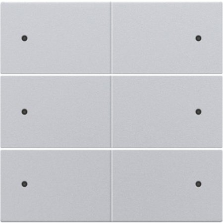 Niko Afwerkingsset voor drukknop 24V + LED met 6 contacten, kleur sterling / 121-60150