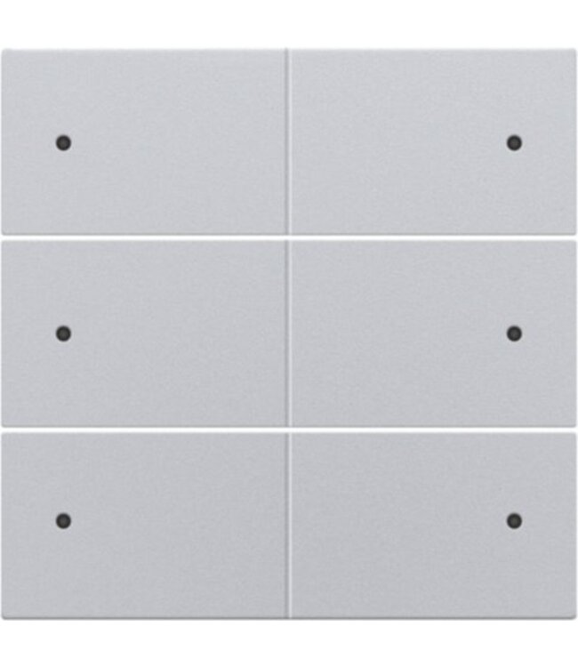 Niko Afwerkingsset voor drukknop 24V + LED met 6 contacten, kleur sterling / 121-60150