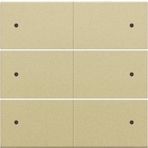 Afwerkingsset, Alu look Gold, 6-voudige drukknop 24V met LED