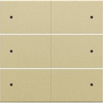 Afwerkingsset, Alu look Gold, 6-voudige drukknop 24V met LED