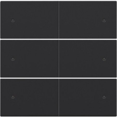 Niko Afwerkingsset, Black Coated, voor drukknop 24V + LED met 6 contacten, 161-60150