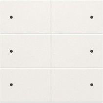 Afwerkingsset, White coated, 6-voudige drukknop 24V met LED