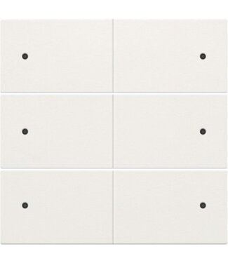 Niko Afwerkingsset, White coated, 6-voudige drukknop 24V met LED