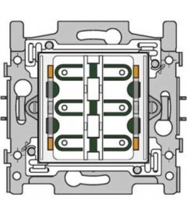 Niko Sokkel 4-voudige drukknop 24V N.O.met amberkleurige LED -170-40150