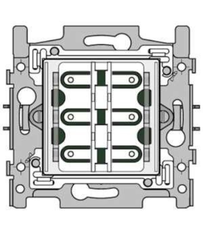 Niko Niko Sokkel 4-voudige drukknop 24V Normaal open contacten - 170-40050
