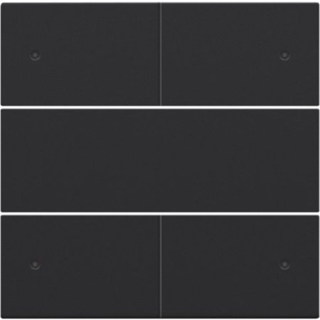 Niko Afwerkingsset voor drukknop 24V +LED met 4 contacten, kleur Piano Black / 200-40150