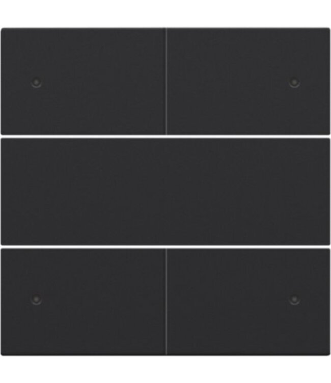 Niko Afwerkingsset voor drukknop 24V +LED met 4 contacten, kleur Piano Black / 200-40150