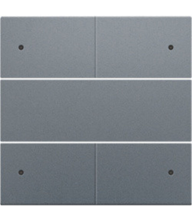 Niko Afwerkingsset voor drukknop 24V +LED met 4 contacten, kleur Alu Look Grey Steel / 220-40150