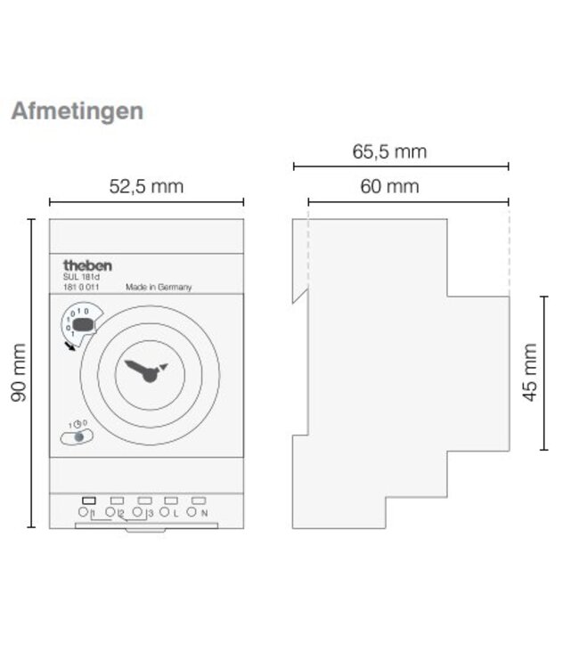 Theben schakelklok met dagprogramma, SYN161D