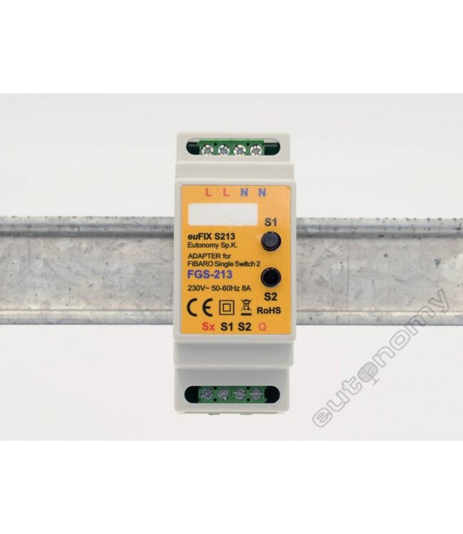 Fibaro Dinrail module voor Fibaro FGS-213 -Single Switch 2
