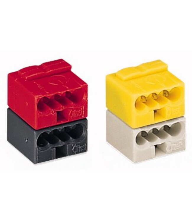 Wago Bus verbindingsklem 2 x 4 aansluitingen, geel en grijs