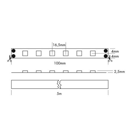 LED strip natuurlijk wit - 5m, 4000k