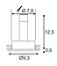inbouwspot, 230V aansluiting, met clipveren, wit
